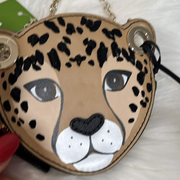 Kate Spade ♠️ leopard wallet, bag charm nwt - Picture 4 of 7